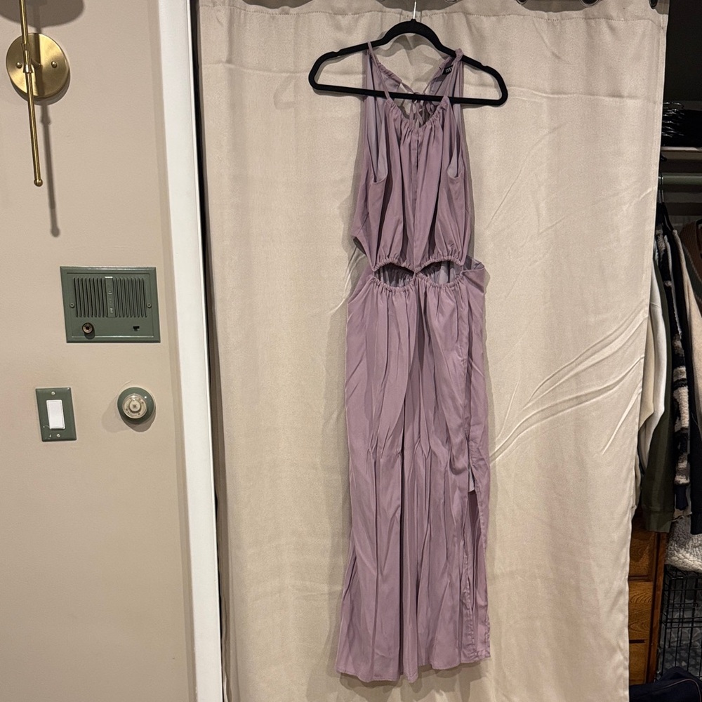 BTFBM Women’s Lilac Sundress Cutout Back Summer Maxi Dress, XL